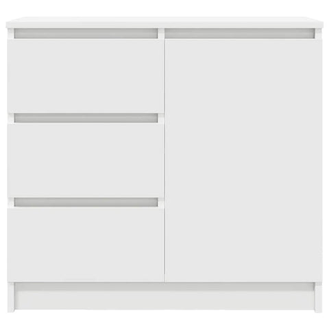 vidaXL Sideboard with Drawer White 71x35x65 cm Engineered Wood