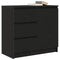 vidaXL Sideboard with Drawer Black Oak 71x35x65 cm Engineered Wood