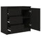 vidaXL Sideboard with Drawer Black Oak 71x35x65 cm Engineered Wood