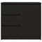 vidaXL Sideboard with Drawer Black Oak 71x35x65 cm Engineered Wood