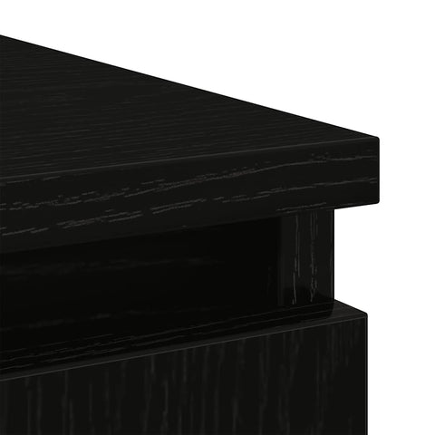 vidaXL Sideboard with Drawer Black Oak 71x35x65 cm Engineered Wood