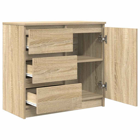 vidaXL Sideboard with Drawer Sonoma Oak 71x35x65 cm Engineered Wood