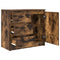 vidaXL Sideboard with Drawer Smoked Oak 71x35x65 cm Engineered Wood