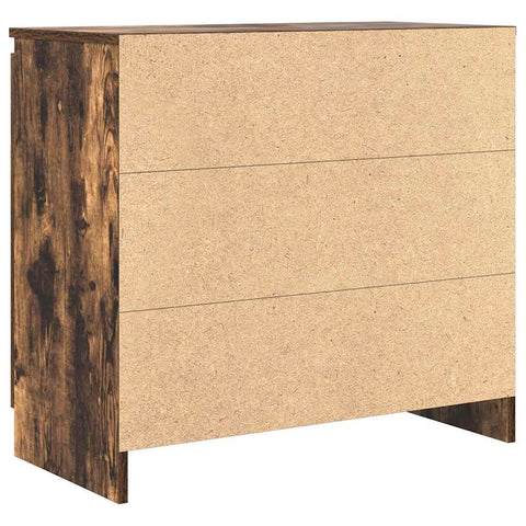 vidaXL Sideboard with Drawer Smoked Oak 71x35x65 cm Engineered Wood