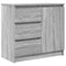 vidaXL Sideboard with Drawer Grey Sonoma 71x35x65 cm Engineered Wood
