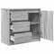 vidaXL Sideboard with Drawer Grey Sonoma 71x35x65 cm Engineered Wood