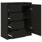 vidaXL Sideboard with Drawers Black Oak 71x35x84 cm Engineered Wood