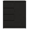 vidaXL Sideboard with Drawers Black Oak 71x35x84 cm Engineered Wood