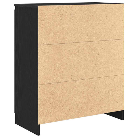 vidaXL Sideboard with Drawers Black Oak 71x35x84 cm Engineered Wood