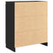 vidaXL Sideboard with Drawers Black Oak 71x35x84 cm Engineered Wood