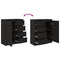 vidaXL Sideboard with Drawers Black Oak 71x35x84 cm Engineered Wood
