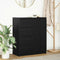 vidaXL Sideboard with Drawers Black Oak 71x35x84 cm Engineered Wood