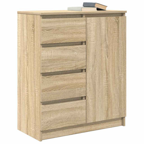 vidaXL Sideboard with Drawers Sonoma Oak 71x35x84 cm Engineered Wood