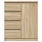 vidaXL Sideboard with Drawers Sonoma Oak 71x35x84 cm Engineered Wood