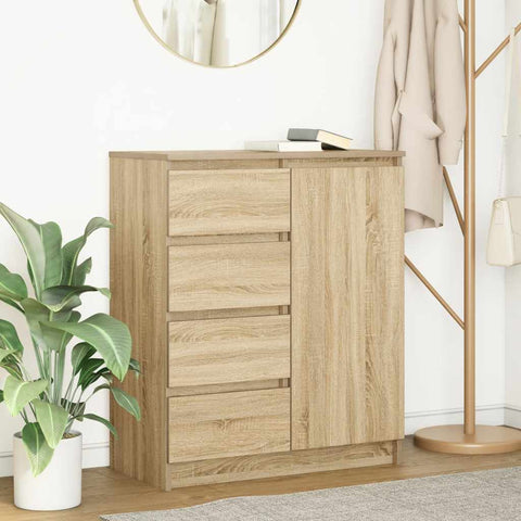 vidaXL Sideboard with Drawers Sonoma Oak 71x35x84 cm Engineered Wood