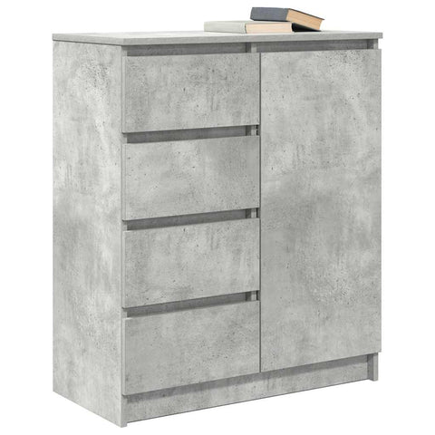 vidaXL Sideboard with Drawers Concrete Grey 71x35x84 cm Engineered Wood