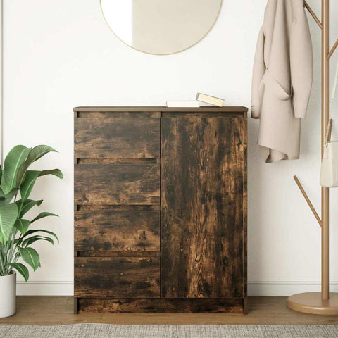 vidaXL Sideboard with Drawers Smoked Oak 71x35x84 cm Engineered Wood