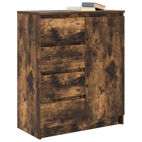 vidaXL Sideboard with Drawers Smoked Oak 71x35x84 cm Engineered Wood