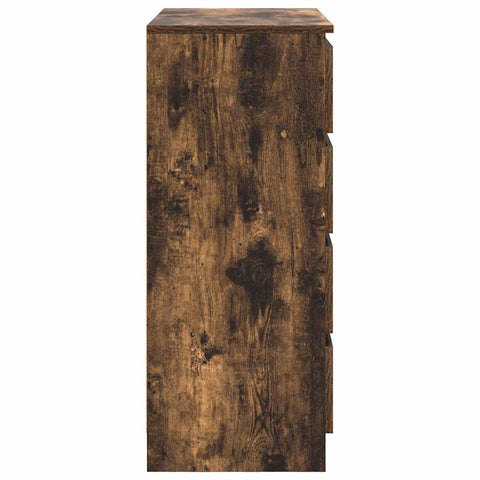 vidaXL Sideboard with Drawers Smoked Oak 71x35x84 cm Engineered Wood