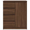vidaXL Sideboard with Drawers Brown Oak 71x35x84 cm Engineered Wood