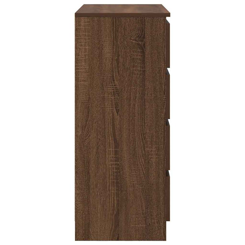 vidaXL Sideboard with Drawers Brown Oak 71x35x84 cm Engineered Wood