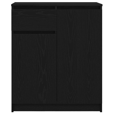 vidaXL Sideboard with Drawer Black Oak 71x35x84 cm Engineered Wood