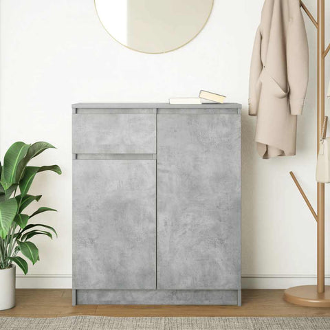 vidaXL Sideboard with Drawer Concrete Grey 71x35x84 cm Engineered Wood