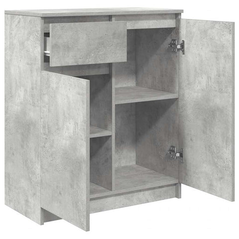 vidaXL Sideboard with Drawer Concrete Grey 71x35x84 cm Engineered Wood