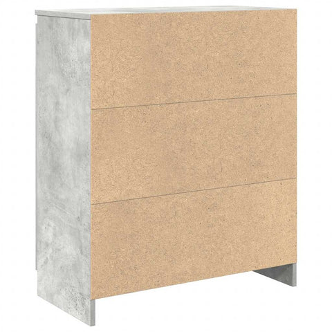 vidaXL Sideboard with Drawer Concrete Grey 71x35x84 cm Engineered Wood