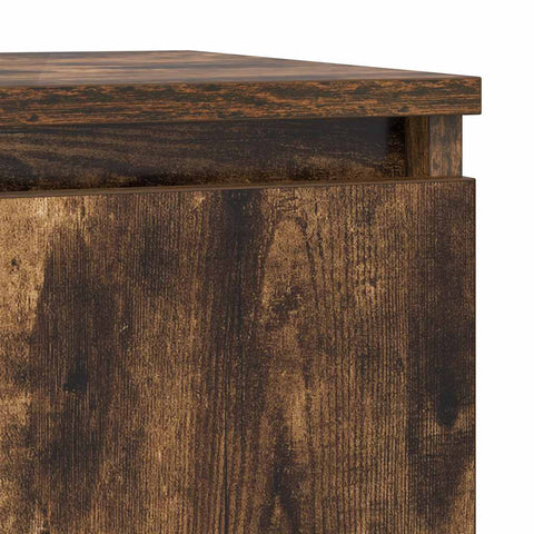 vidaXL Sideboard with Drawer Smoked Oak 71x35x84 cm Engineered Wood