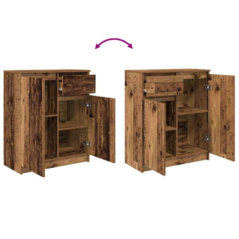 vidaXL Sideboard with Drawer Old Wood 71x35x84 cm Engineered Wood