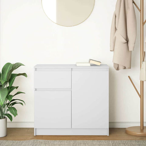 vidaXL Sideboard with Drawer White 71x35x65 cm Engineered Wood