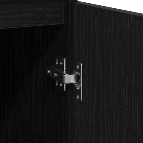 vidaXL Sideboard with Drawer Black Oak 71x35x65 cm Engineered Wood