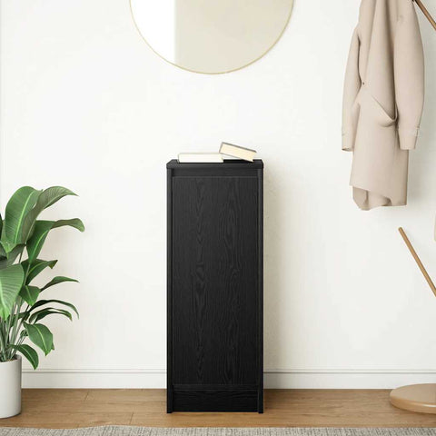 vidaXL Sideboard Black Oak 29.5x34x76 cm Engineered Wood