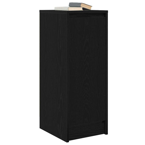 vidaXL Sideboard Black Oak 29.5x34x76 cm Engineered Wood