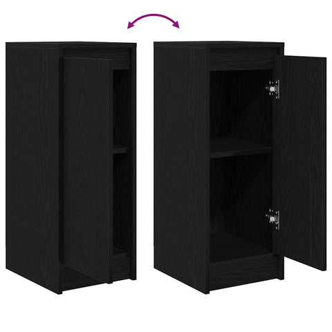 vidaXL Sideboard Black Oak 29.5x34x76 cm Engineered Wood