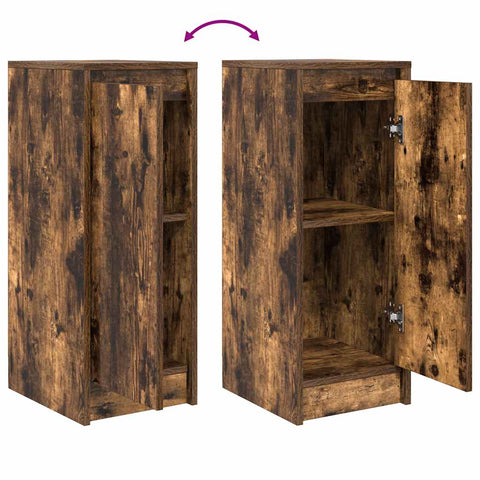 vidaXL Sideboard Smoked Oak 29.5x34x76 cm Engineered Wood
