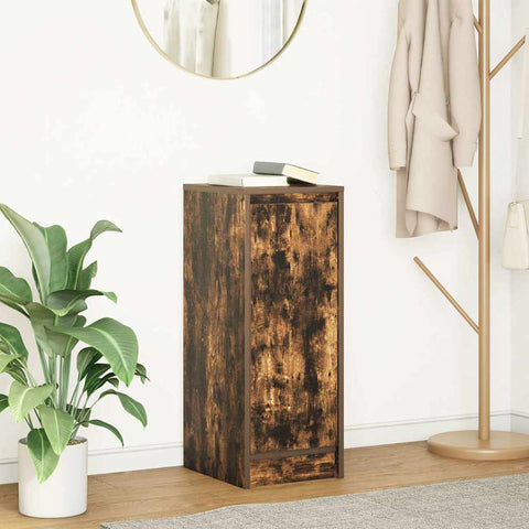 vidaXL Sideboard Smoked Oak 29.5x34x76 cm Engineered Wood