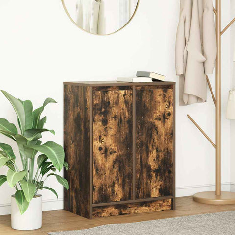 vidaXL Sideboard Smoked Oak 57x34x76 cm Engineered Wood