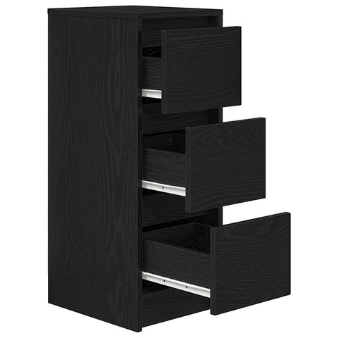 vidaXL Sideboard Black Oak 29.5x34x76 cm Engineered Wood