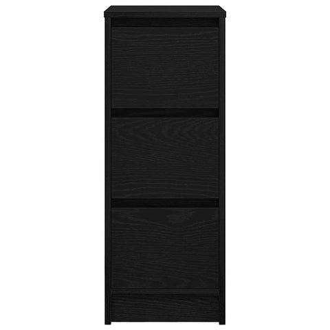vidaXL Sideboard Black Oak 29.5x34x76 cm Engineered Wood
