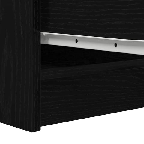 vidaXL Sideboard Black Oak 29.5x34x76 cm Engineered Wood