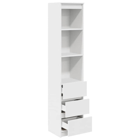 vidaXL Highboard White 37.5x35x180 cm Engineered Wood