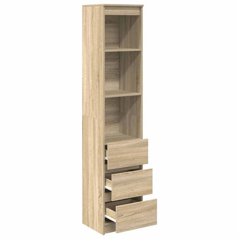 vidaXL Highboard Sonoma Oak 37.5x35x180 cm Engineered Wood