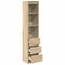 vidaXL Highboard Sonoma Oak 37.5x35x180 cm Engineered Wood