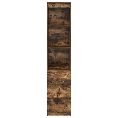 vidaXL Highboard Smoked Oak 37.5x35x180 cm Engineered Wood