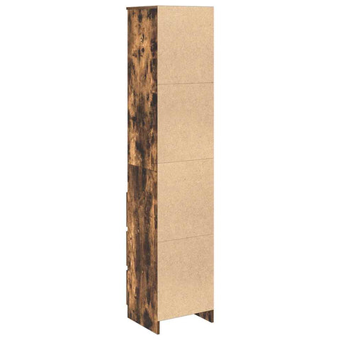 vidaXL Highboard Smoked Oak 37.5x35x180 cm Engineered Wood