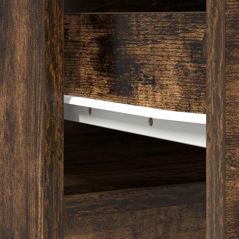 vidaXL Highboard Smoked Oak 37.5x35x180 cm Engineered Wood