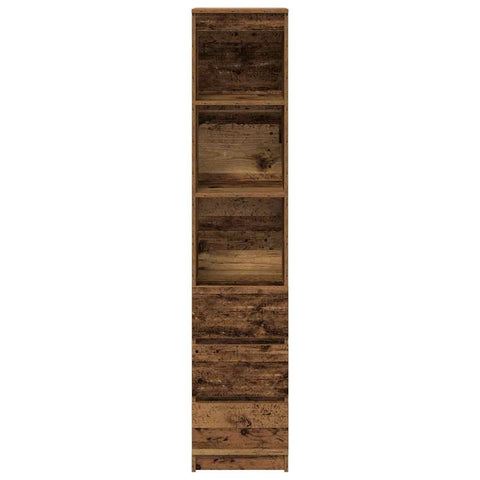 vidaXL Highboard Old Wood 37.5x35x180 cm Engineered Wood