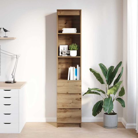 vidaXL Highboard Artisan Oak 37.5x35x180 cm Engineered Wood